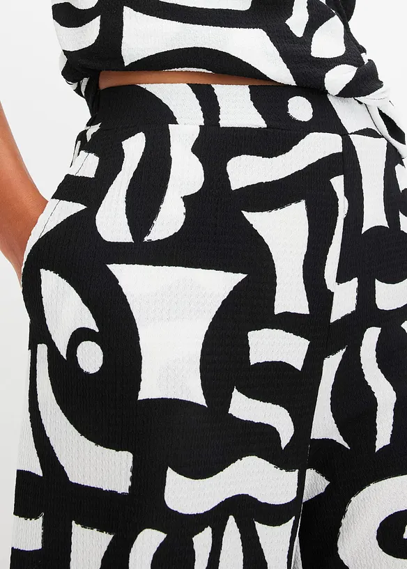 Pantalon en jersey imprimé, bonprix