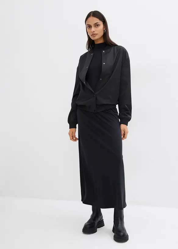 Robe longue en mati&egrave;re douce, bonprix