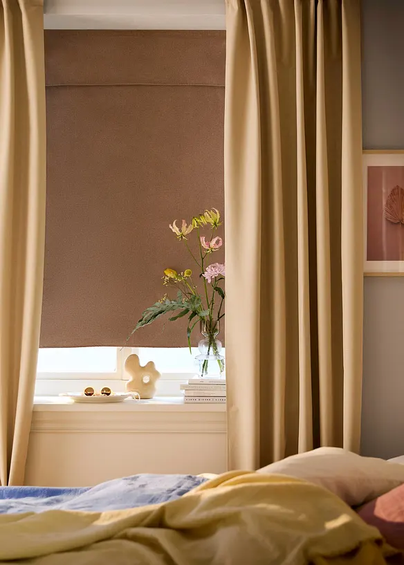 Rideau panneau occultant texturé (1 pce), bonprix