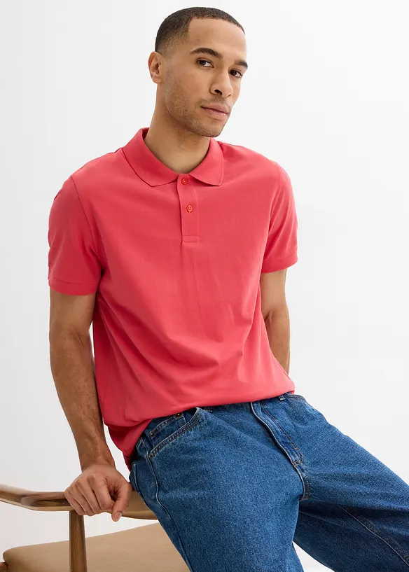 Polo en maille piquée 100% coton, bonprix