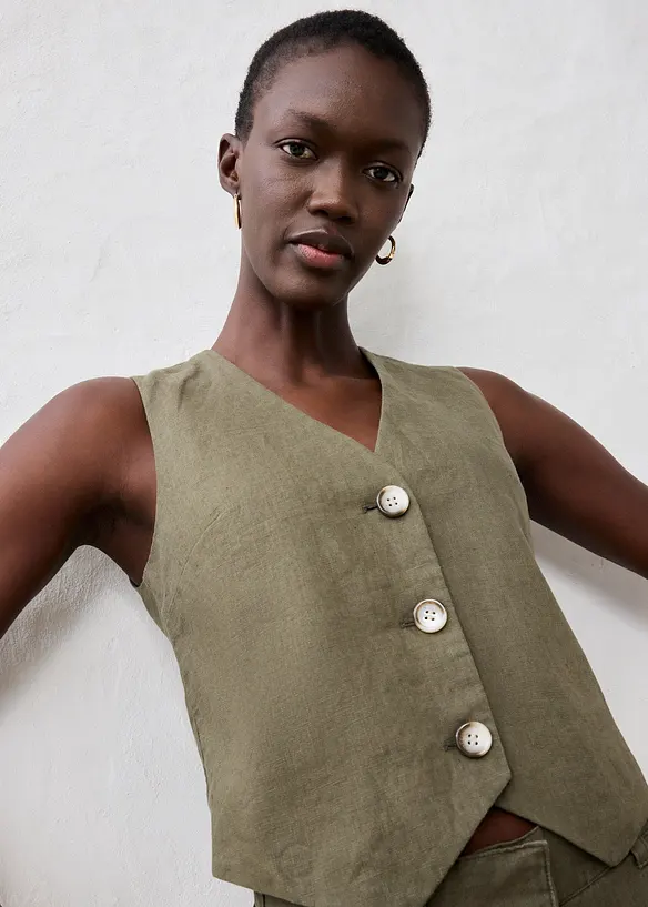 Gilet sans manches 100 % lin, bonprix