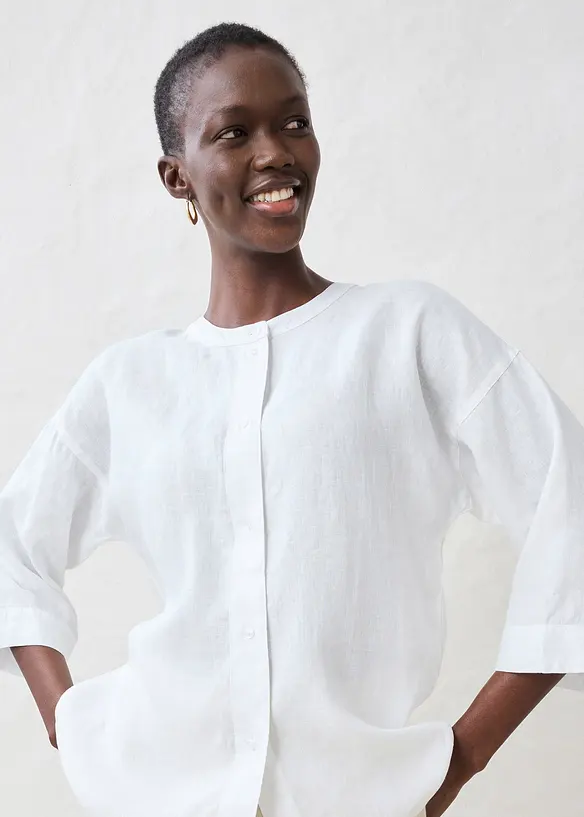 Chemisier oversize 100% lin, bonprix