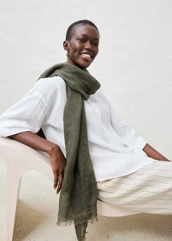 Chemisier oversize 100% lin, bonprix