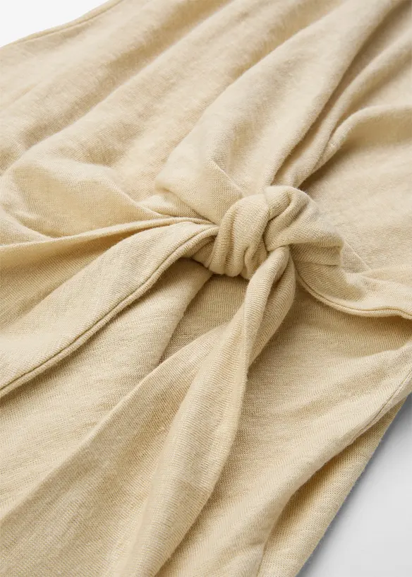 T-shirt cache-cœur, 100% lin, bonprix