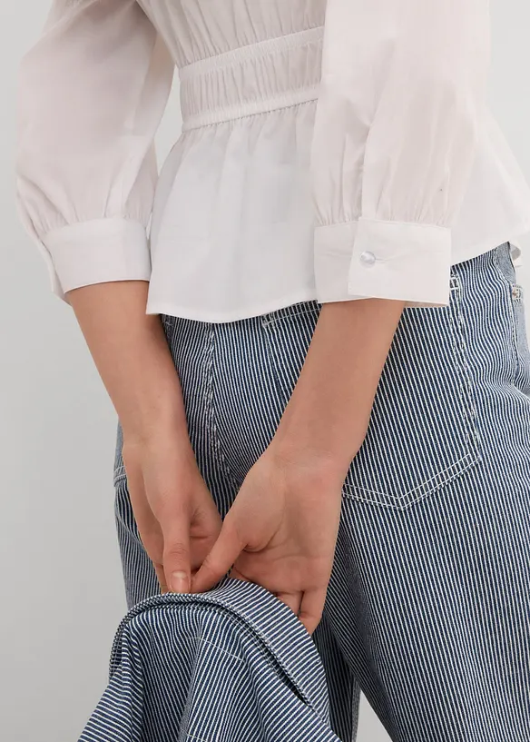 Blouse fronc&eacute;e avec des coutures &eacute;lastiques, bonprix