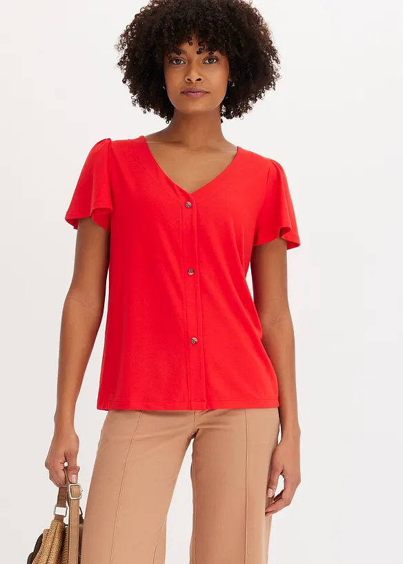 T-shirt boutonn&eacute;, bonprix