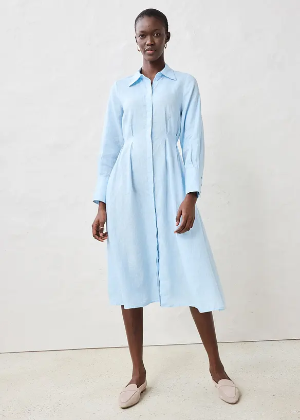 Robe-chemise 100% lin, bonprix