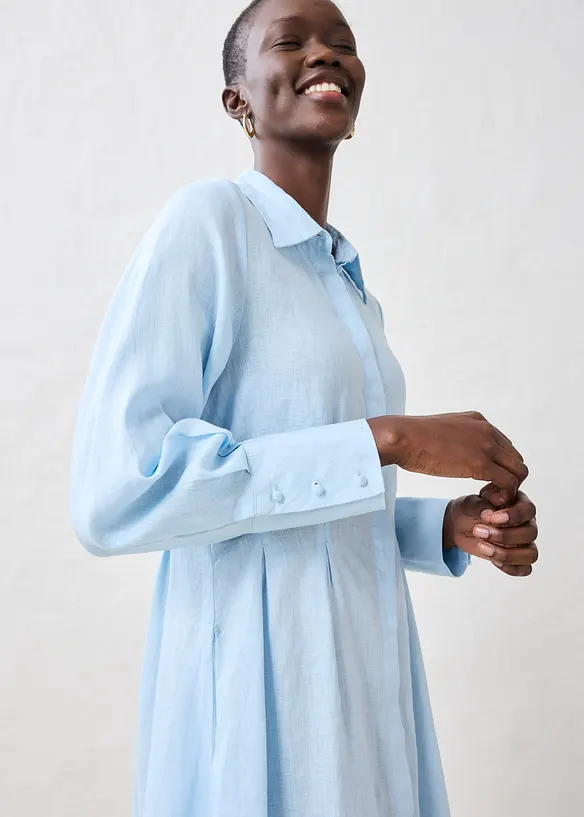 Robe-chemise 100% lin, bonprix