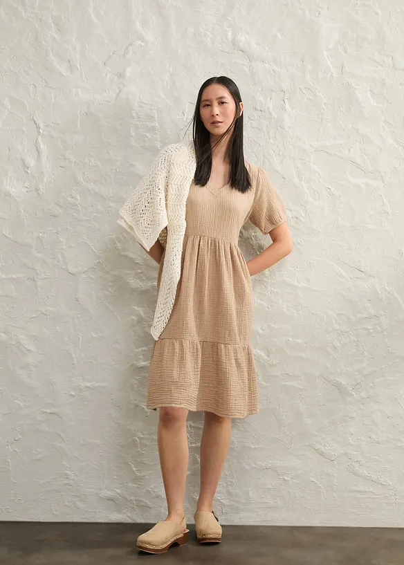 Robe oversize en gaze de coton, bonprix