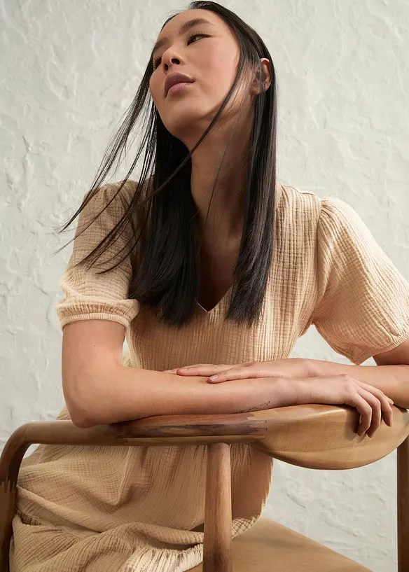 Robe oversize en gaze de coton, bonprix