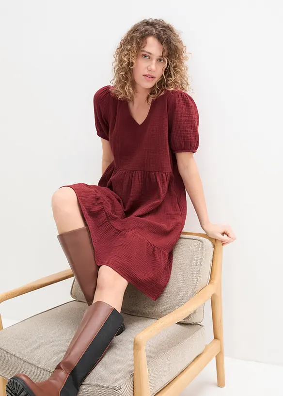 Robe oversize en gaze de coton, bonprix