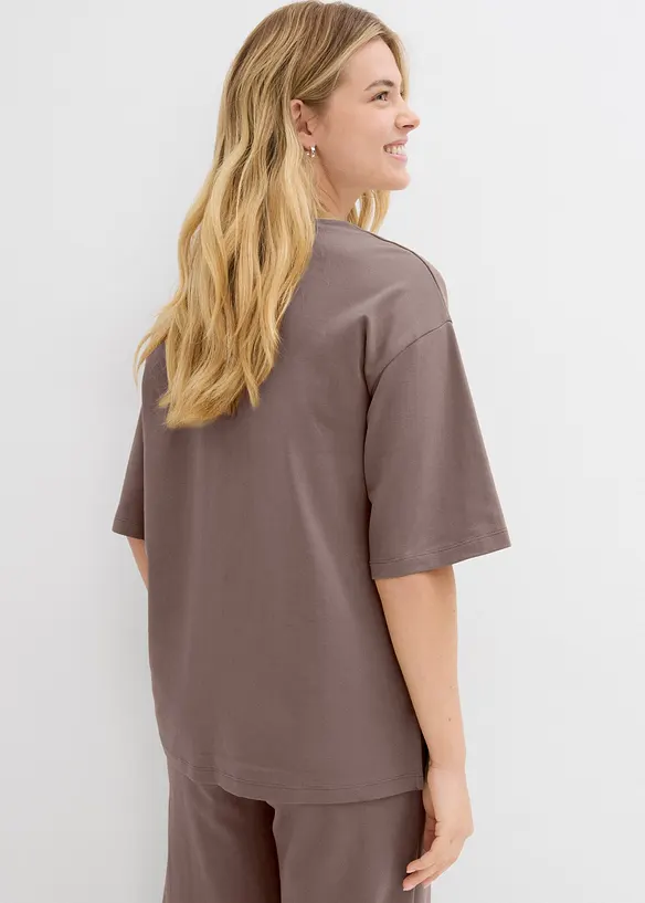 T-shirt long en interlock, bonprix