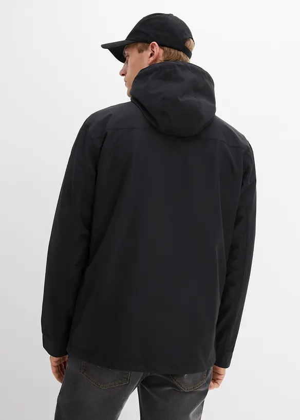 Veste technique déperlante à capuche et détails enduits, bonprix