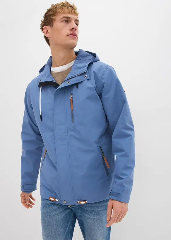 Veste technique déperlante à capuche et détails enduits, bonprix
