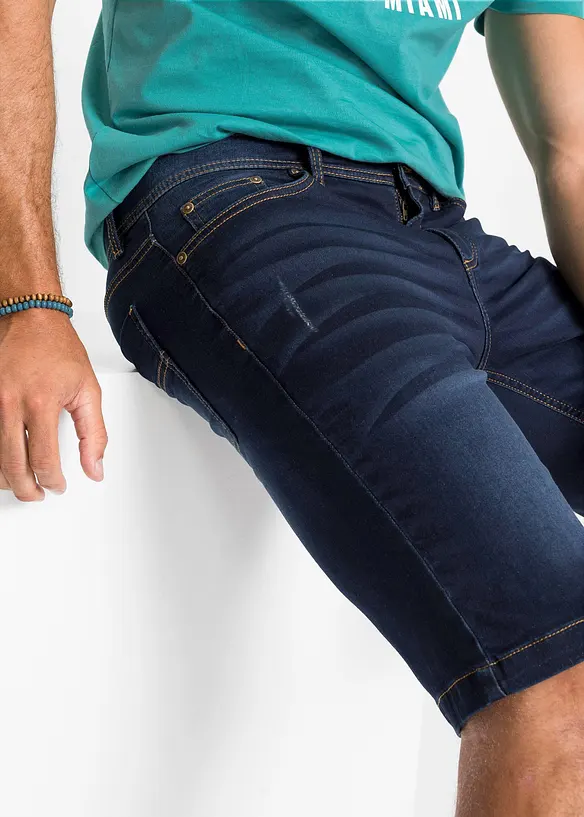 Bermuda confortable en jean et molleton, Regular, bonprix