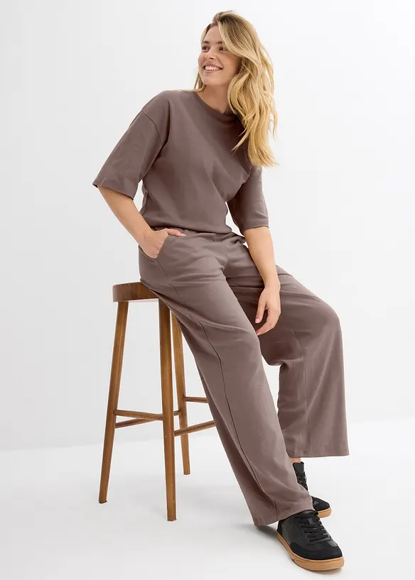 Pantalon en jersey interlock, bonprix