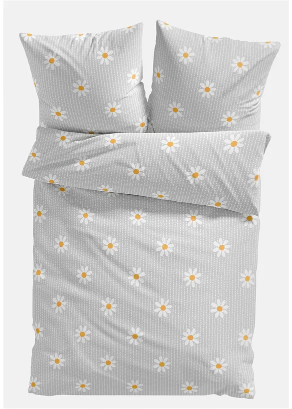 Parure de lit en coton m&eacute;lang&eacute;, bonprix