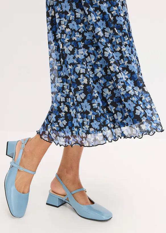 Robe midi en mesh imprimé, bonprix