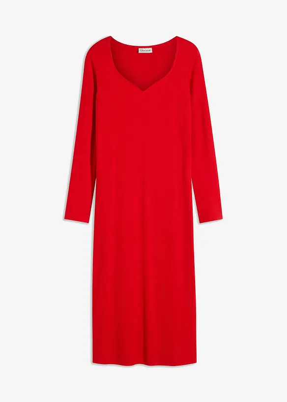 Robe midi côtelée, bonprix