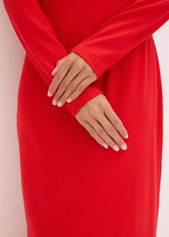 Robe midi côtelée, bonprix