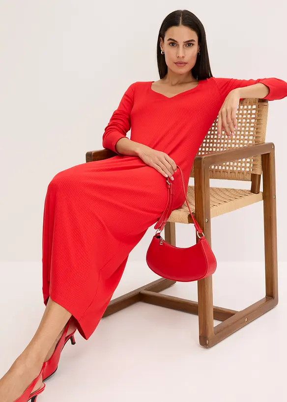 Robe midi côtelée, bonprix