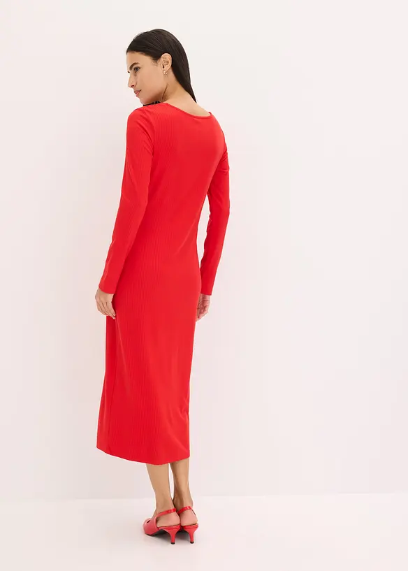 Robe midi côtelée, bonprix