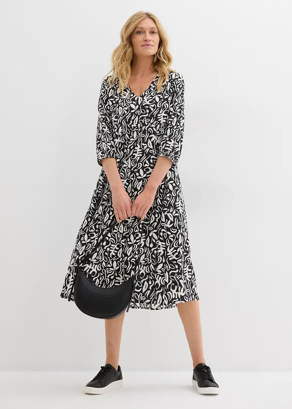 Robe midi en viscose fluide, bonprix