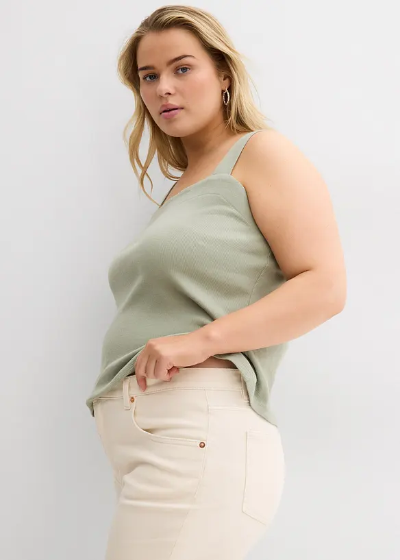 Jean flare taille haute, cropped, bonprix