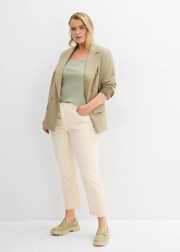 Jean flare taille haute, cropped, bonprix