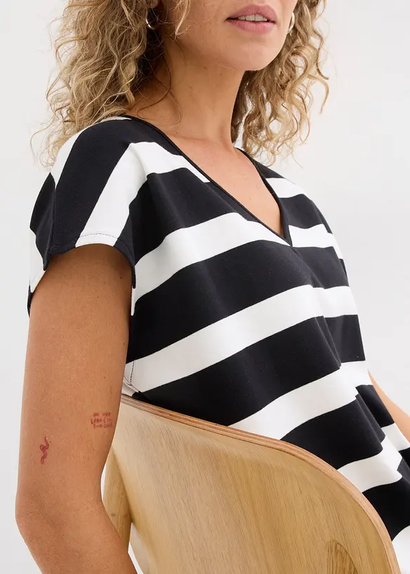 T-shirt ray&eacute; en maille, bonprix