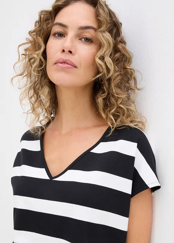 T-shirt ray&eacute; en maille, bonprix