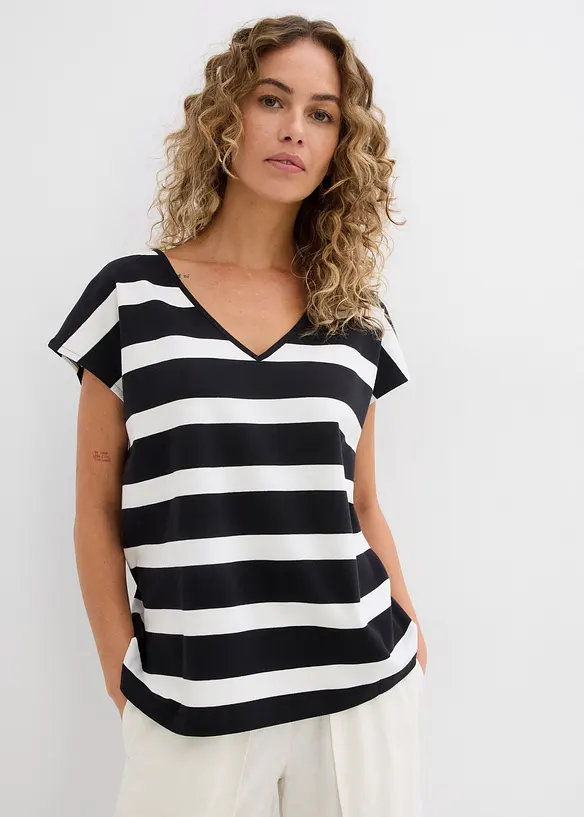 T-shirt ray&eacute; en maille, bonprix