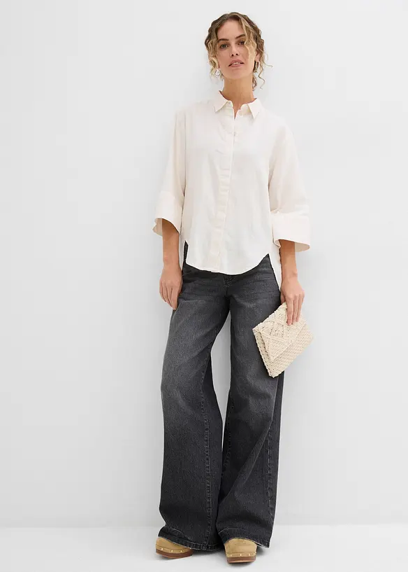 Chemisier en lin mélangé frais et respirant, bonprix