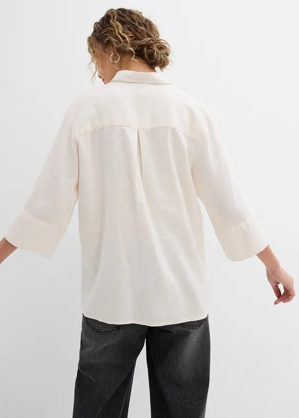 Chemisier en lin mélangé frais et respirant, bonprix