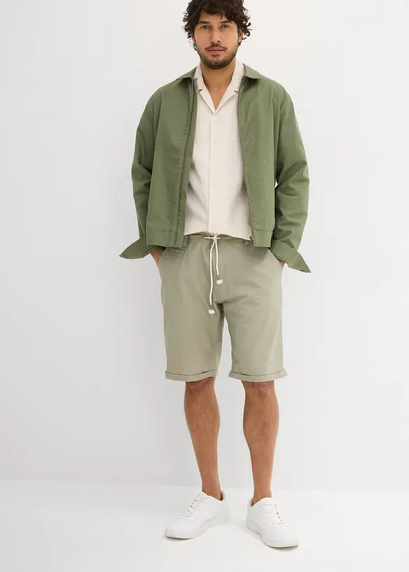 Bermuda en lin mélangé, Regular, bonprix