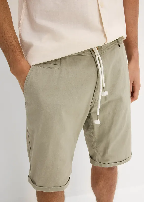 Bermuda en lin mélangé, Regular, bonprix