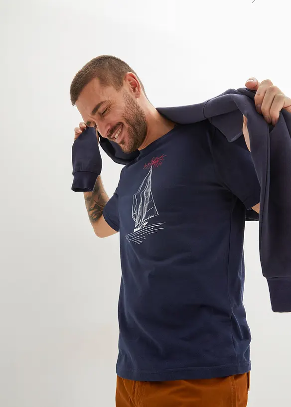 Lot de 2 T-shirts 100% coton, bonprix