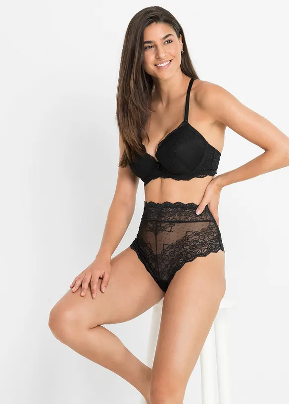Slip taille haute en dentelle délicate, bonprix