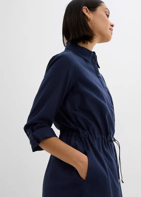 Robe-chemise en lin et coton, bonprix