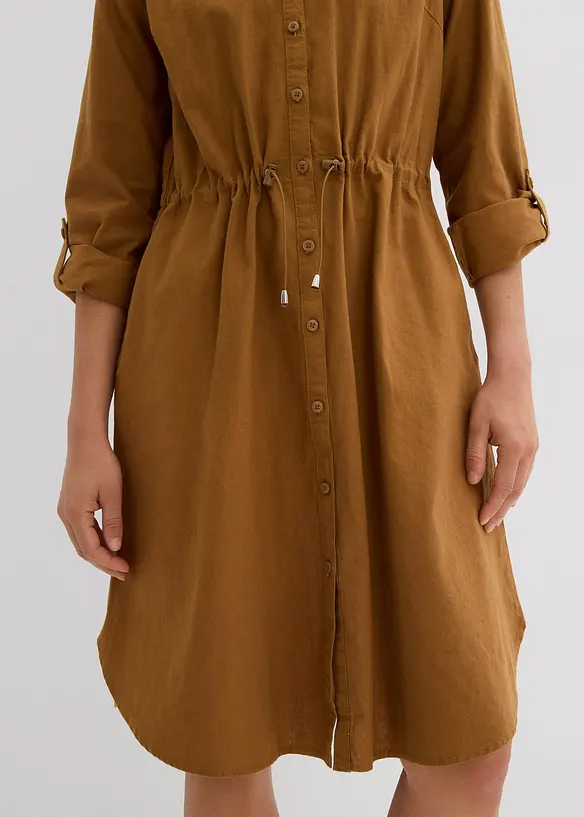 Robe-chemise en lin et coton, bonprix