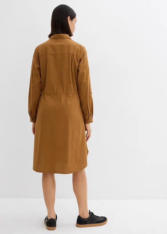 Robe-chemise en lin et coton, bonprix