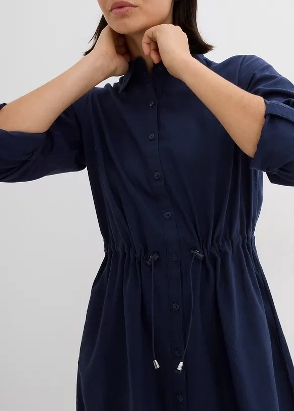 Robe-chemise en lin et coton, bonprix