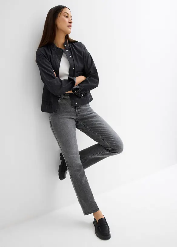 Lot de 2 tops côtelés 100% coton, bonprix