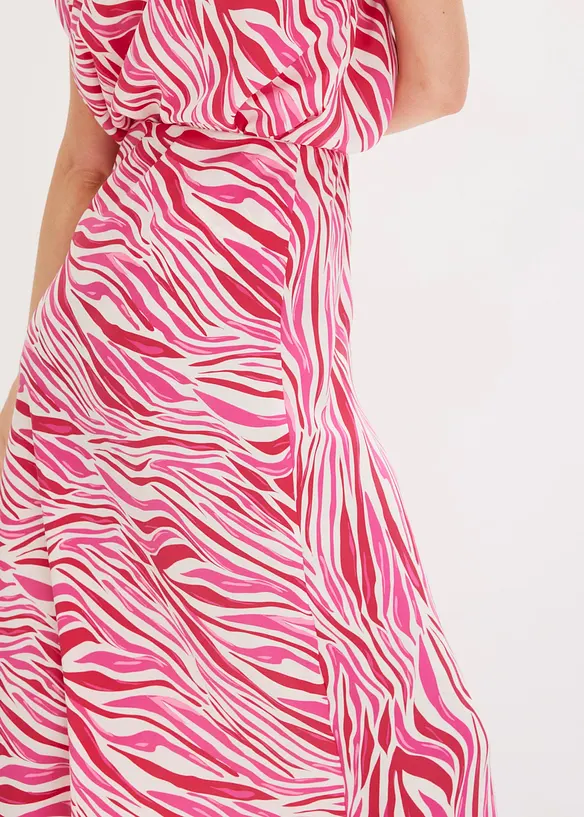 Jupe midi à taille élastiquée, bonprix