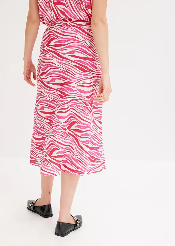 Jupe midi à taille élastiquée, bonprix