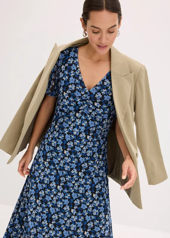 Robe midi en mesh imprimé, bonprix