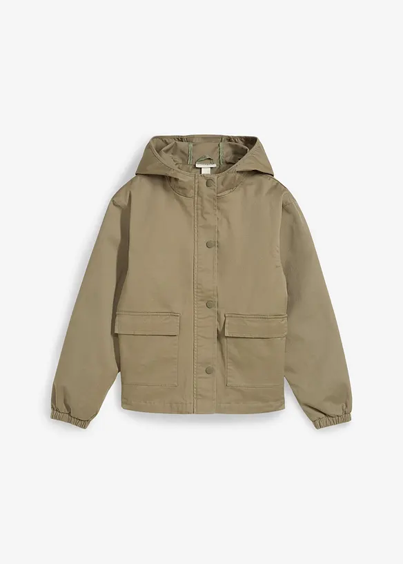 Veste en twill avec poches plaquées et capuche, bonprix