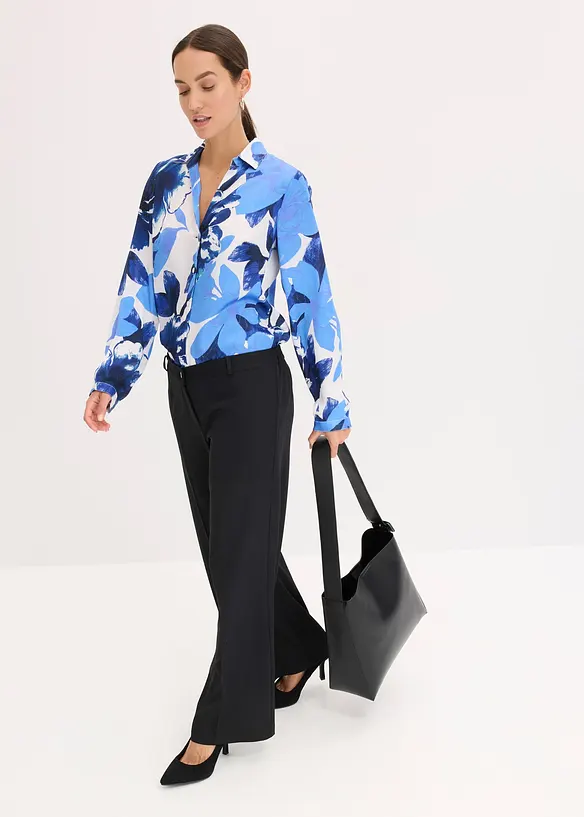 Chemisier imprim&eacute; en satin, bonprix