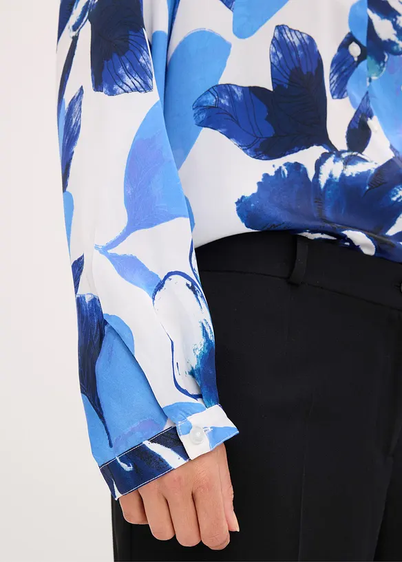 Chemisier imprim&eacute; en satin, bonprix