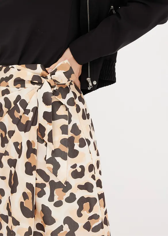 Jupe portefeuille en viscose mélangée, bonprix